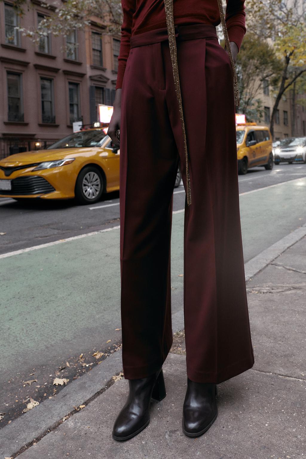 ШИРОКИЕ БРЮКИ С ВЫСОКОЙ ПОСАДКОЙ