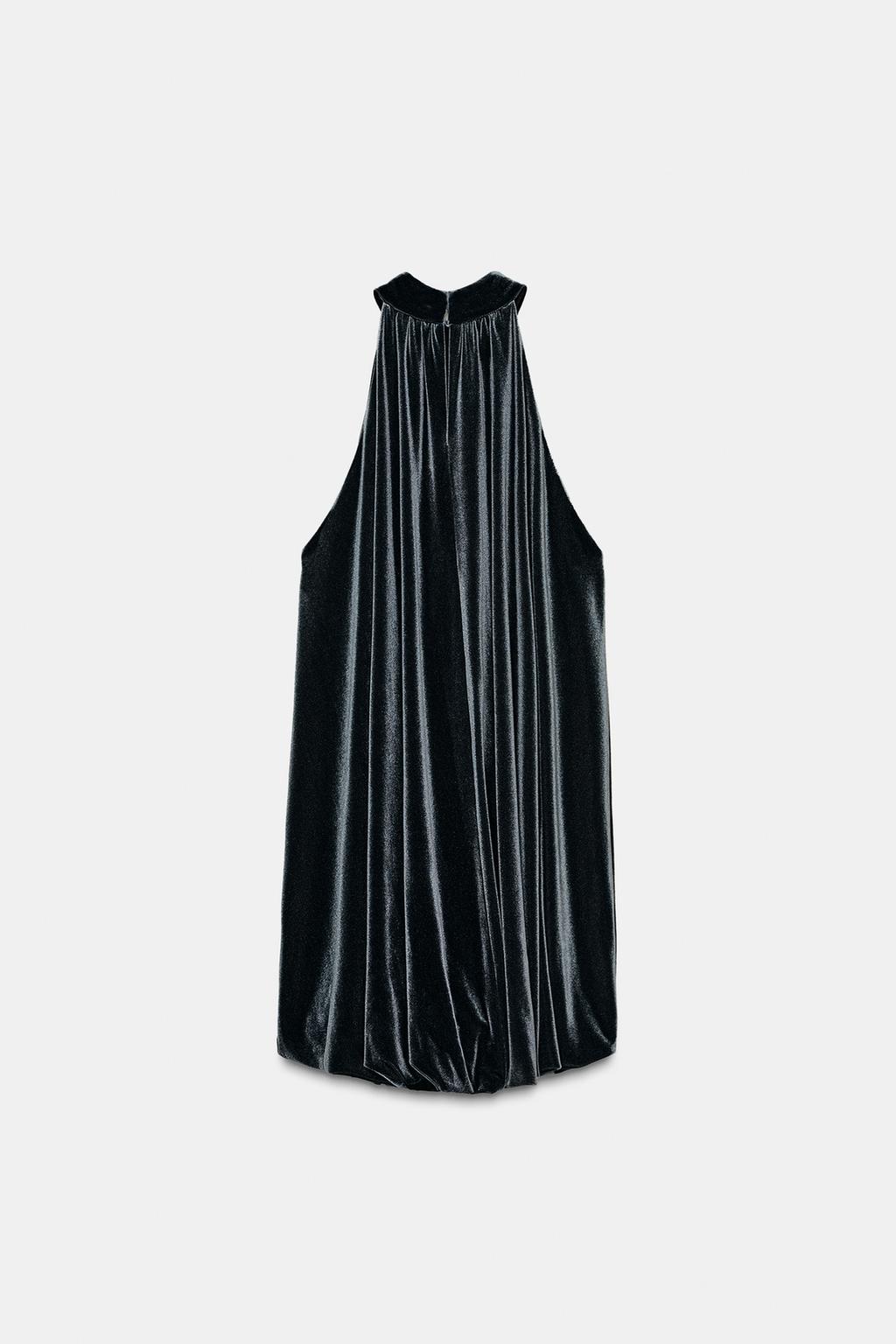 КОРОТКОЕ БАРХАТНОЕ ПЛАТЬЕ-БАЛЛОН