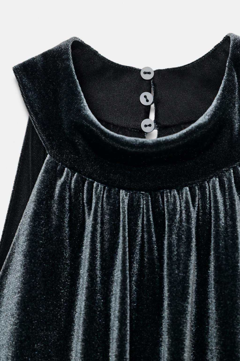 КОРОТКОЕ БАРХАТНОЕ ПЛАТЬЕ-БАЛЛОН