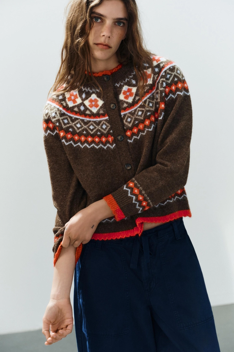 Кардиган жаккардовый