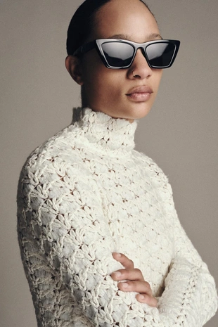 Свитер из комбинированного трикотажа- Заказать в России