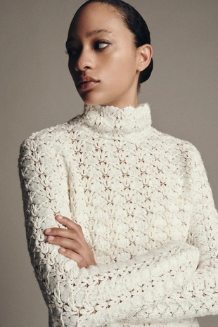 Свитер из комбинированного трикотажа- Заказать в России