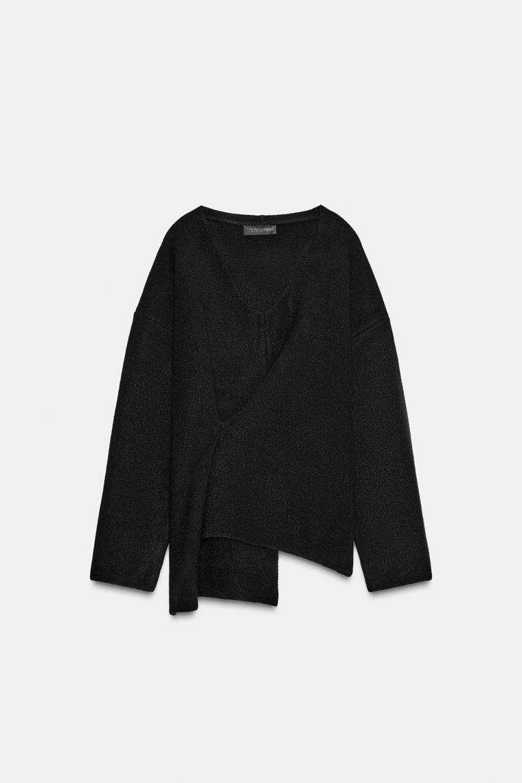 Вязанный свитер с утяжкой на талии