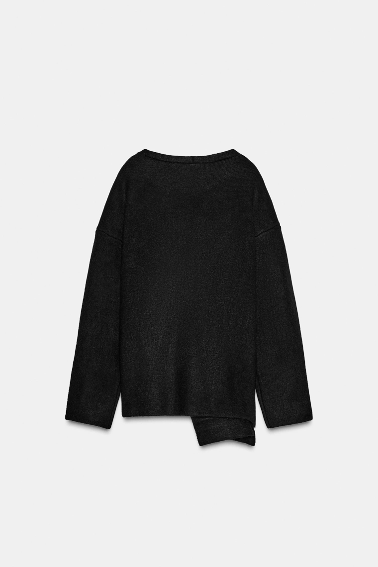 Вязанный свитер с утяжкой на талии