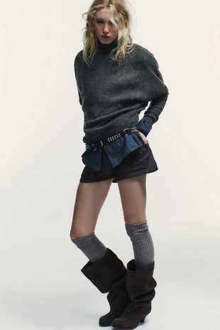 Джемпер с рукавами «летучая мышь»- Заказать в России