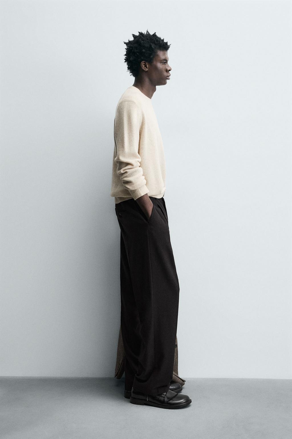 СВИТЕР КЛАССИЧЕСКОГО КРОЯ ИЗ СМЕСОВОЙ ШЕРСТИ