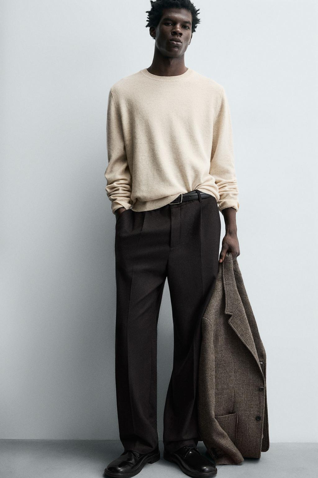 СВИТЕР КЛАССИЧЕСКОГО КРОЯ ИЗ СМЕСОВОЙ ШЕРСТИ