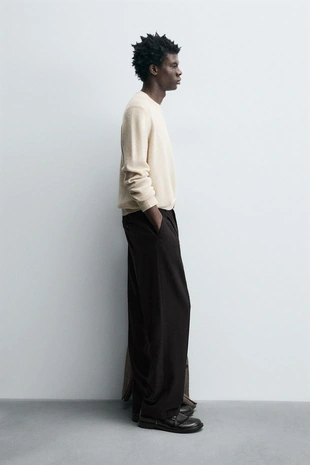 Свитер классического кроя из смесовой шерсти- Заказать в России