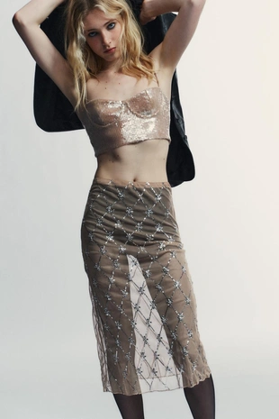 Топ-бралетт с пайетками- Заказать в России