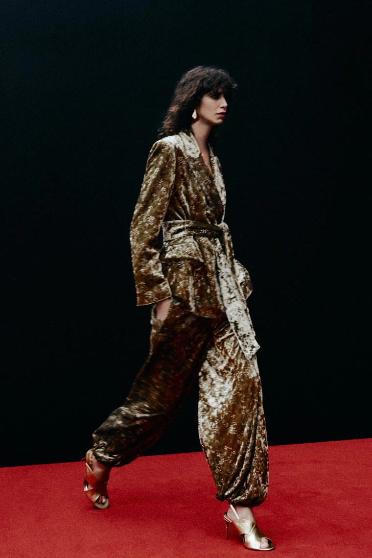 Брюки из вельвета с металлической нитью