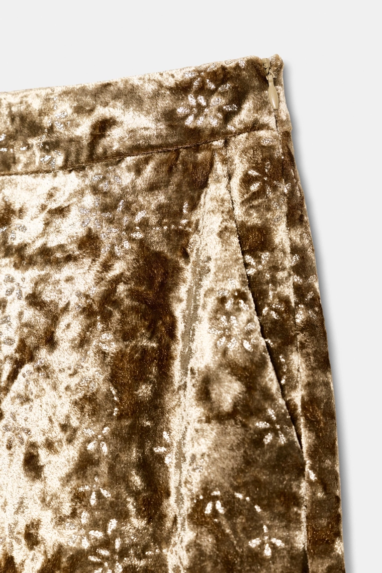 Брюки из вельвета с металлической нитью
