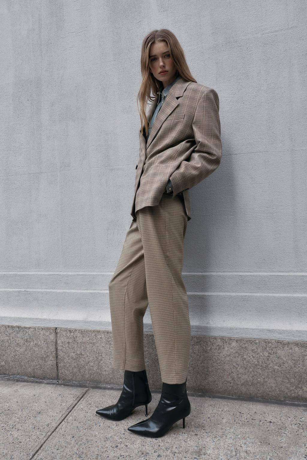 БРЮКИ «ГУСИНАЯ ЛАПКА» С РЕМНЕМ