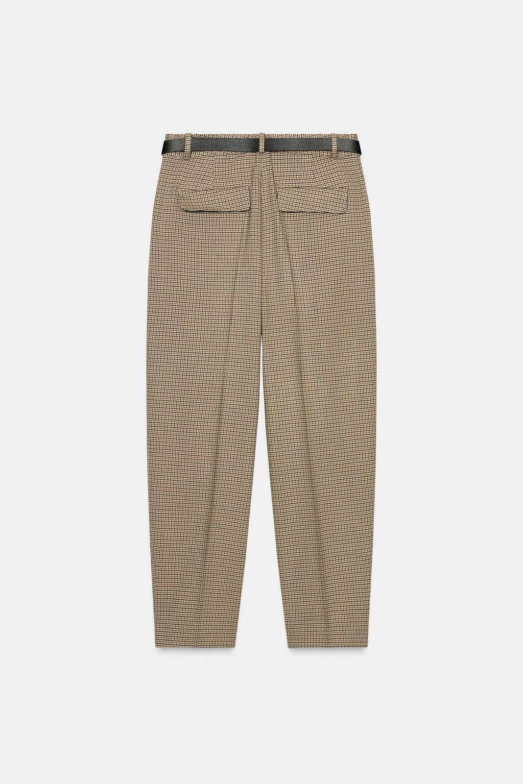 БРЮКИ «ГУСИНАЯ ЛАПКА» С РЕМНЕМ