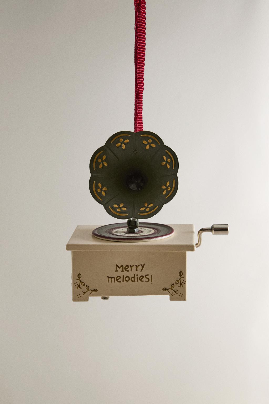 Рождественская игрушка ёлочка граммофон