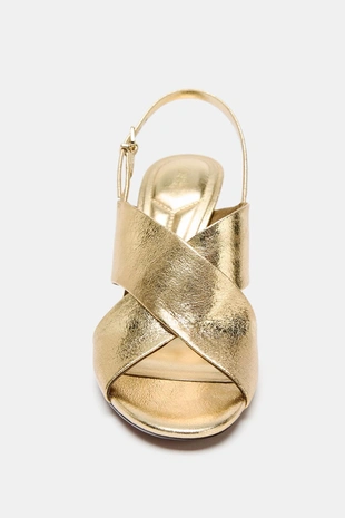 Ламинированные босоножки на каблуке- Заказать в России