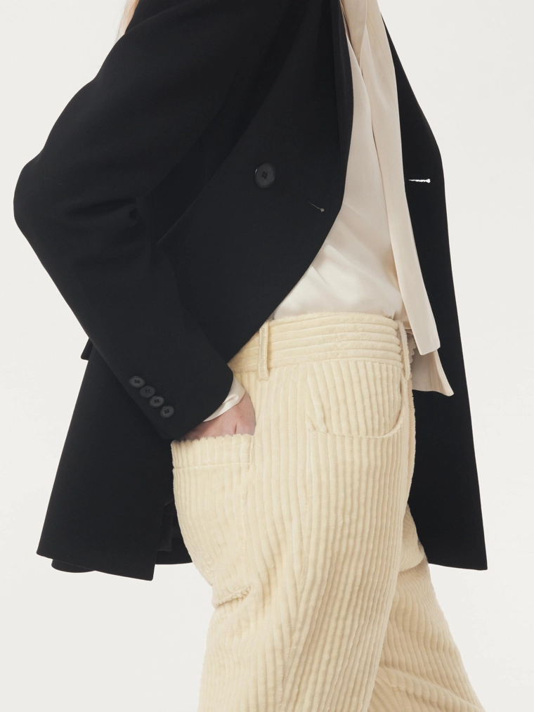 Брюки из вельвета с расклешенными штанинами zara woman