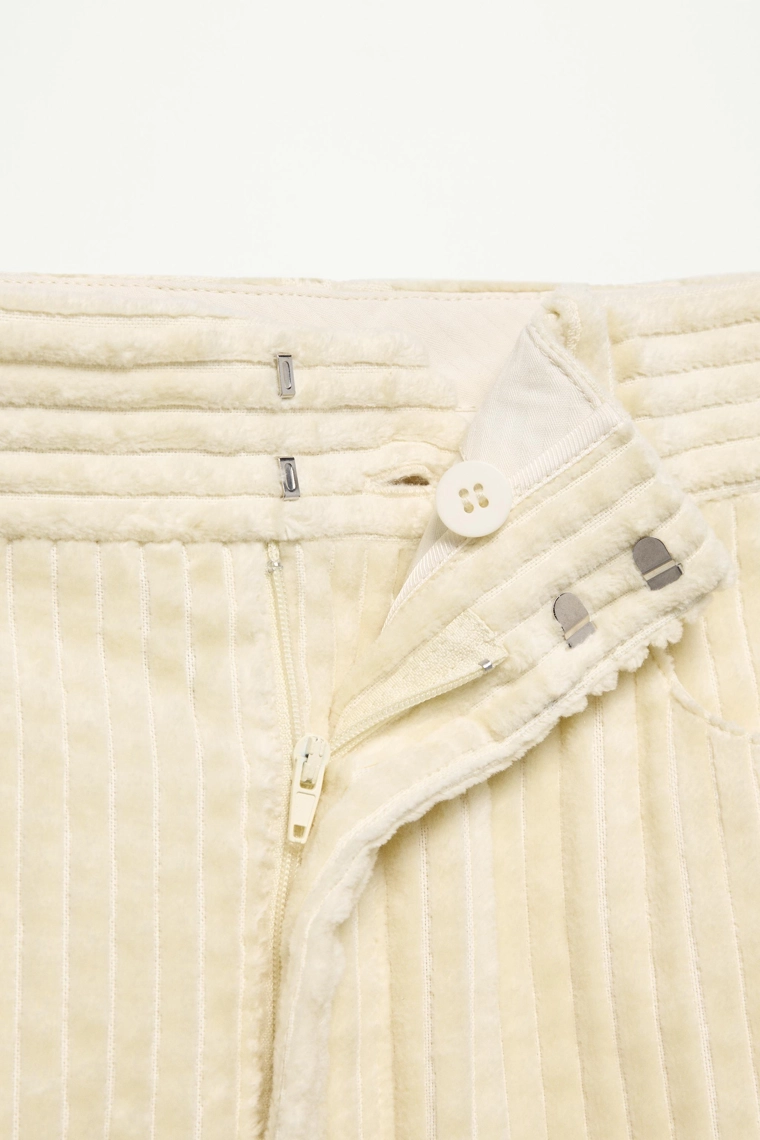 Брюки из вельвета с расклешенными штанинами zara woman