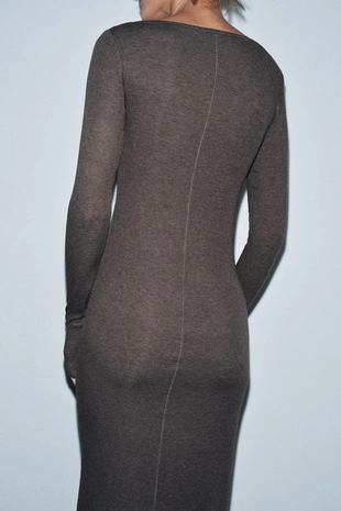 Длинное платье с длинными рукавами- Заказать в России