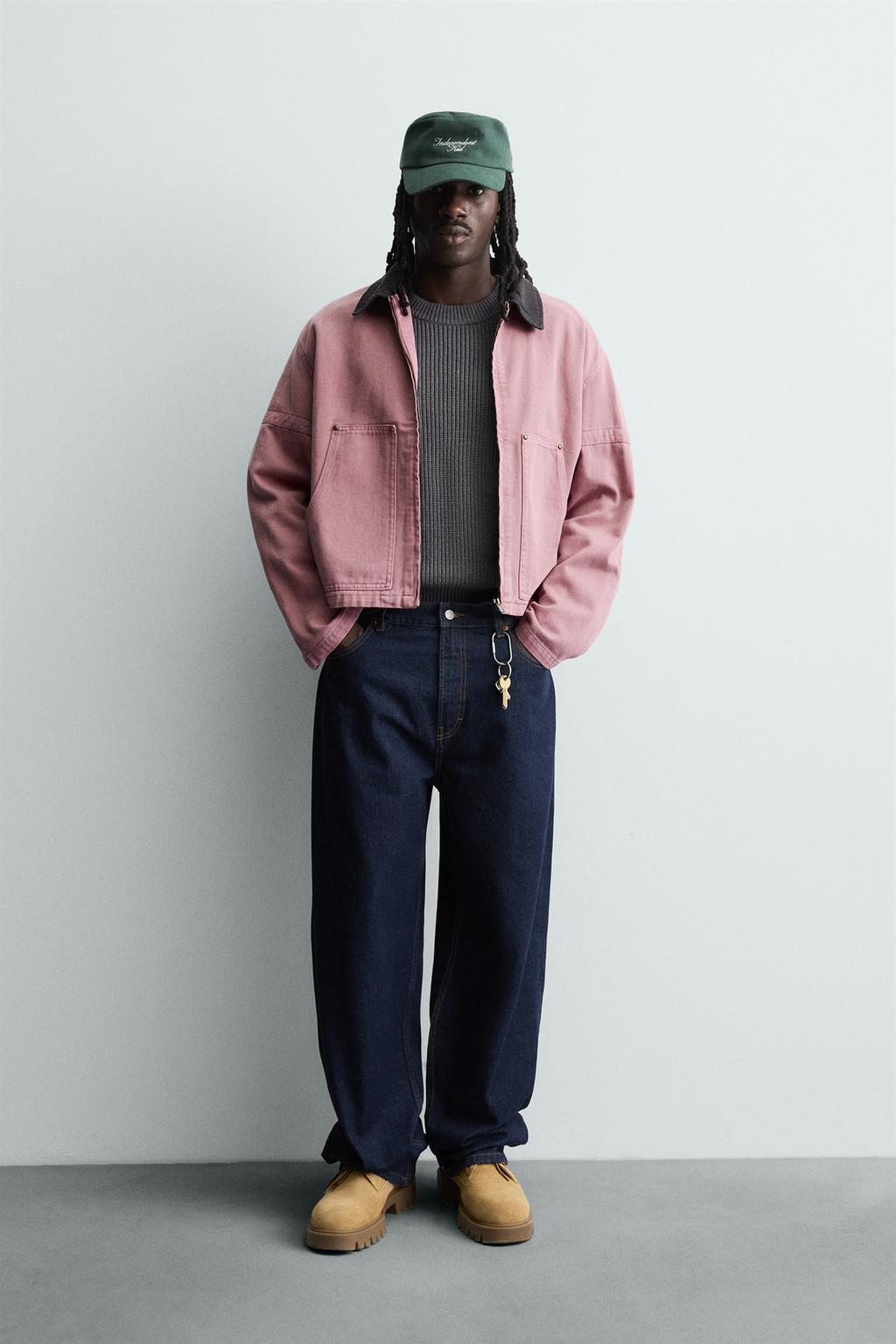 Куртка с контрастным воротником