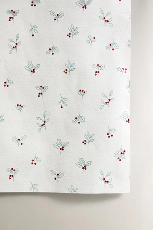 Блестящая упаковочная бумага для подарков на рождество с листьями- Заказать в России