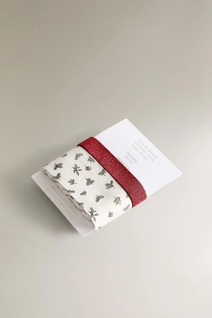 Набор рождественских лент с листьями (набор из 2)- Заказать в России