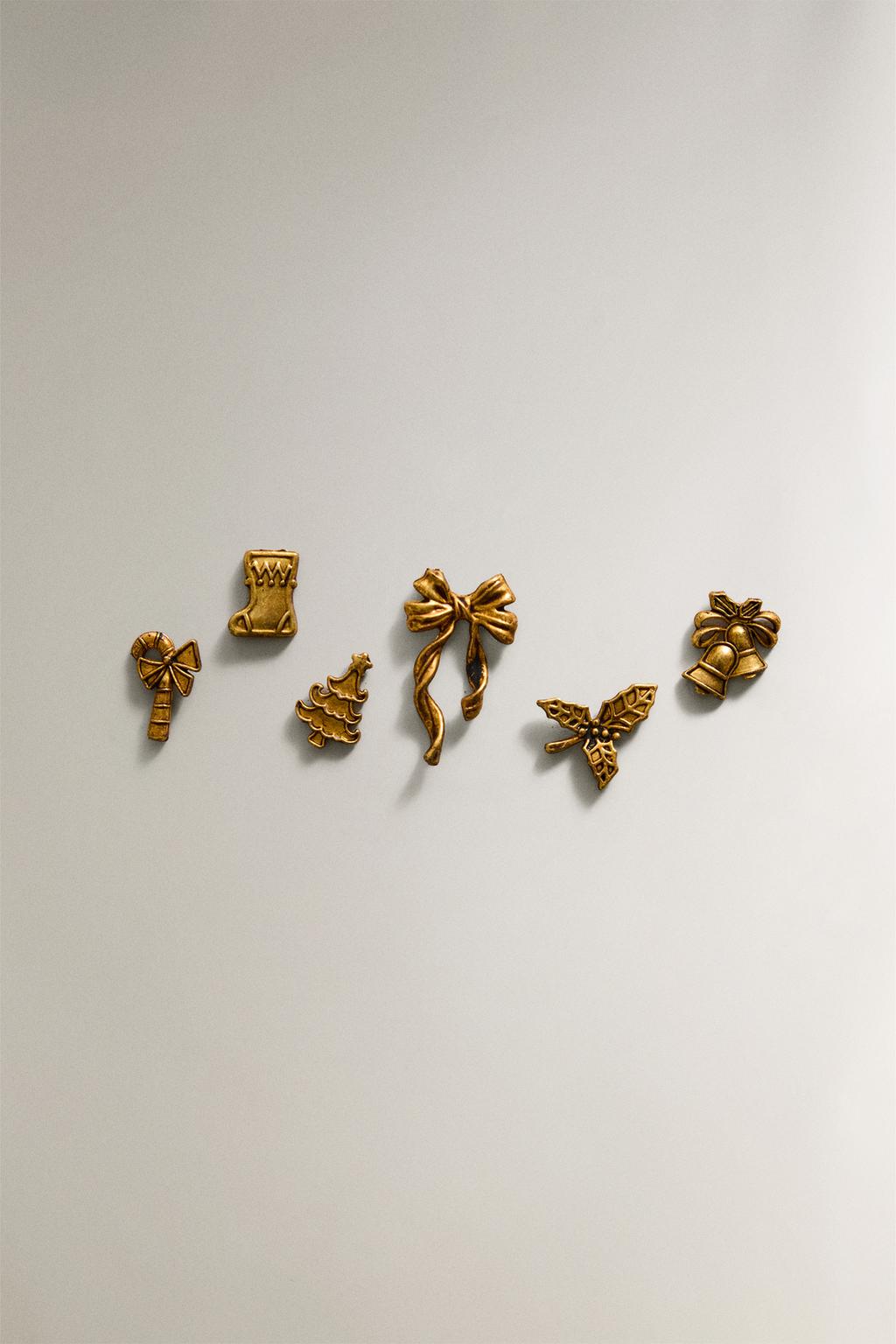 Набор рождественских штырей для свечей (упаковка из 6 штук)