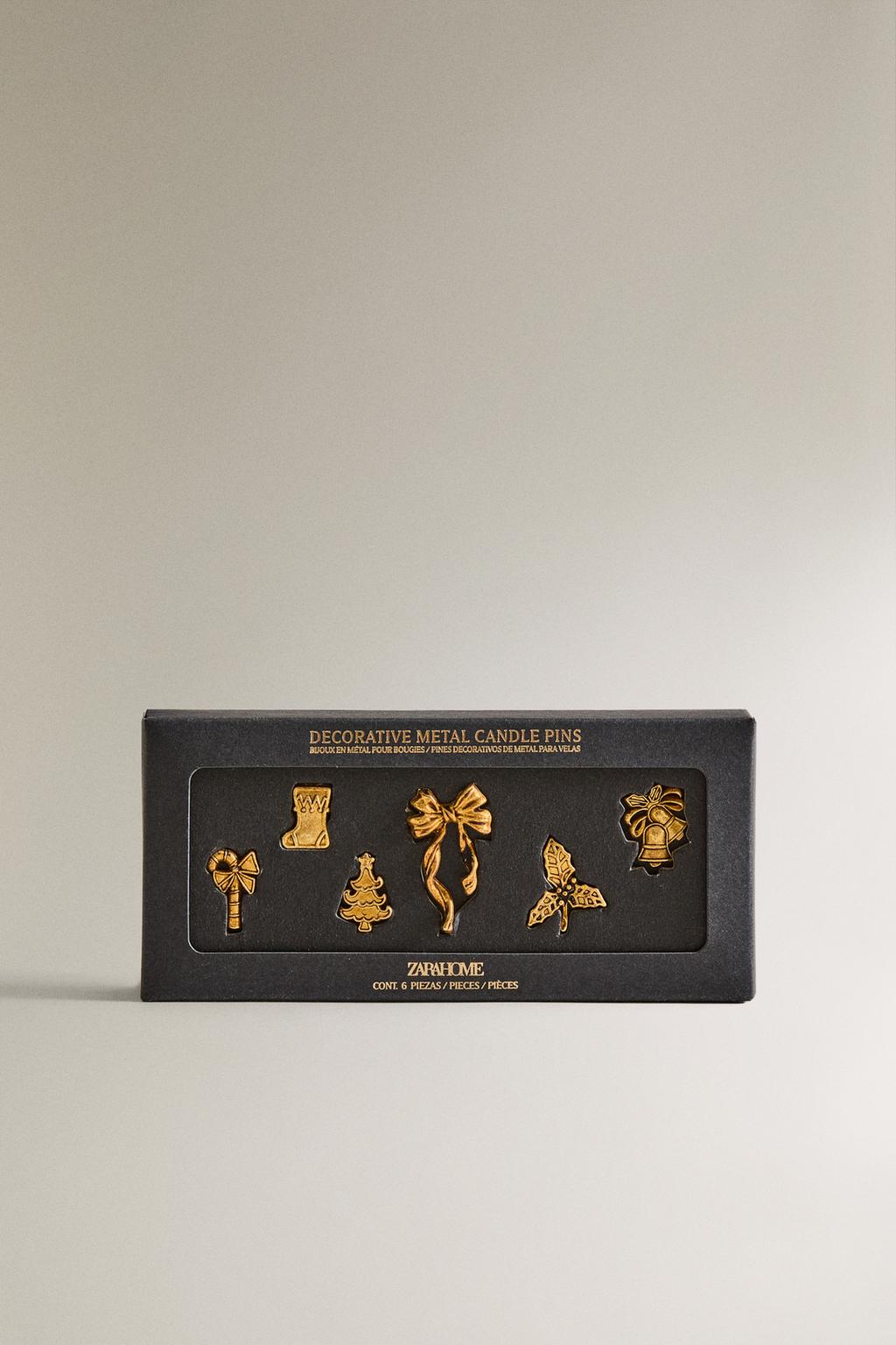 Набор рождественских штырей для свечей (упаковка из 6 штук)