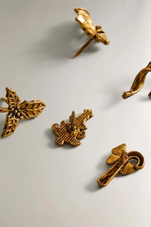 Набор рождественских штырей для свечей (упаковка из 6 штук)- Заказать в России