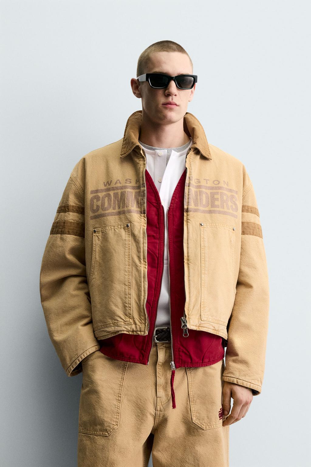 УКОРОЧЕННАЯ КУРТКА С ВЫШИТОЙ НАШИВКОЙ NFL WASHINGTON COMMANDERS