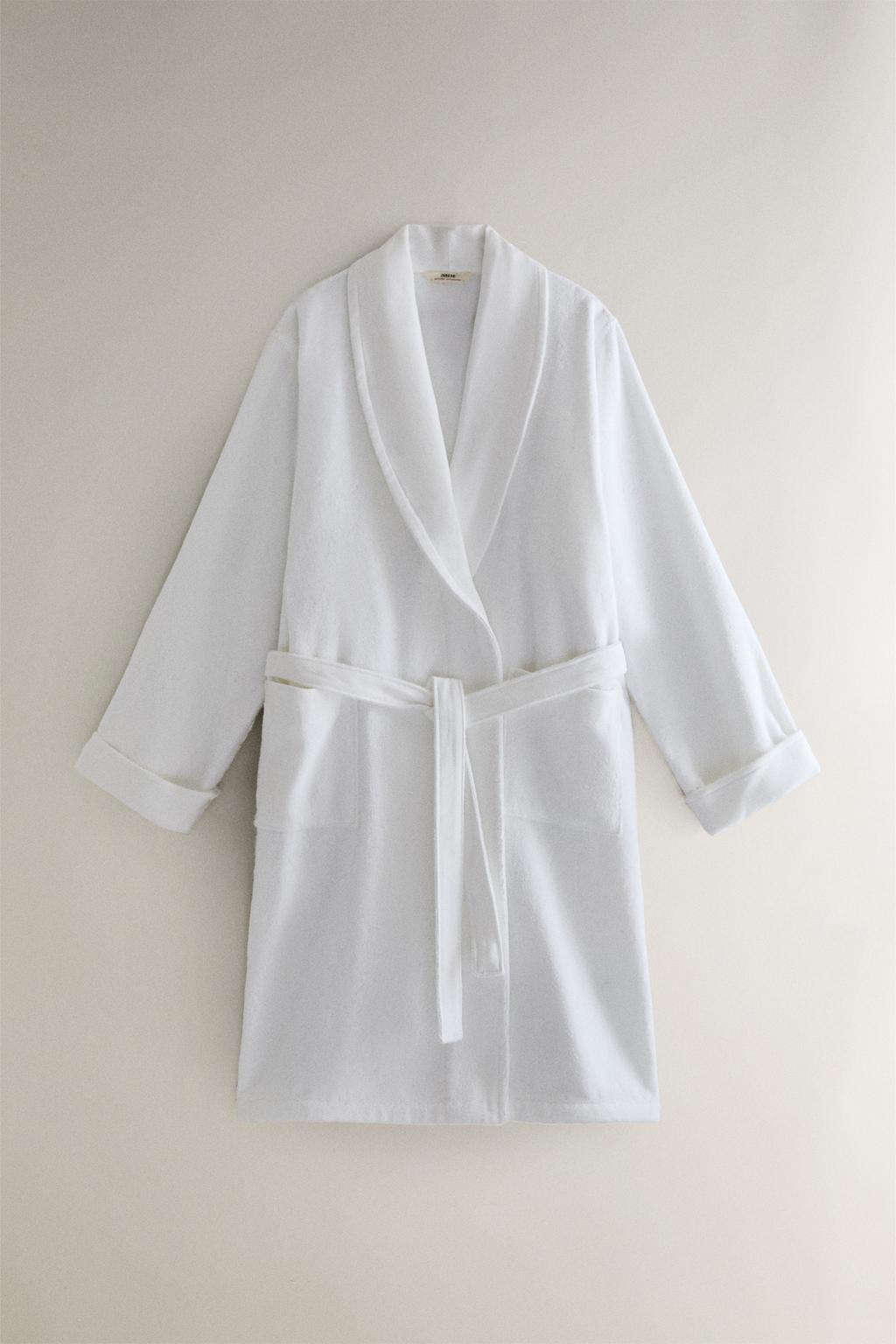 Халат из хлопка с отделкой из ткани аппликацией