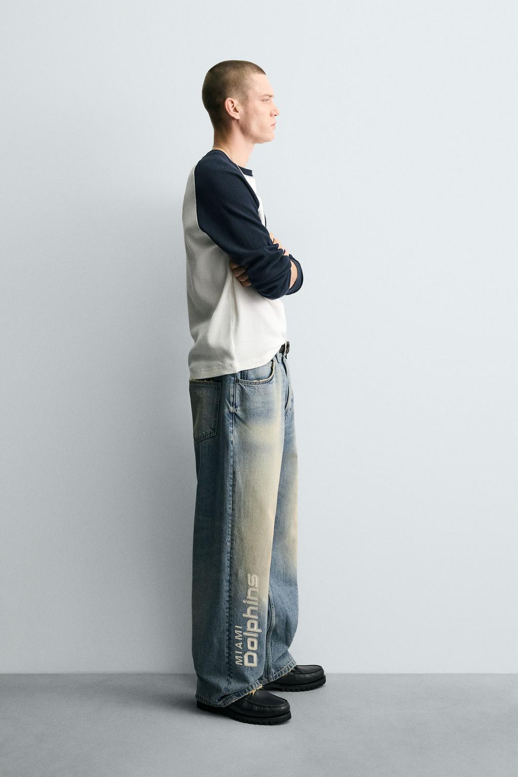 ДЖИНСЫ RELAXED FIT С ВЫШИВКОЙ NFL MIAMI DOLPHINS