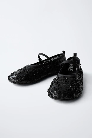 Балетки с пряжкой и жемчужинами- Заказать в России