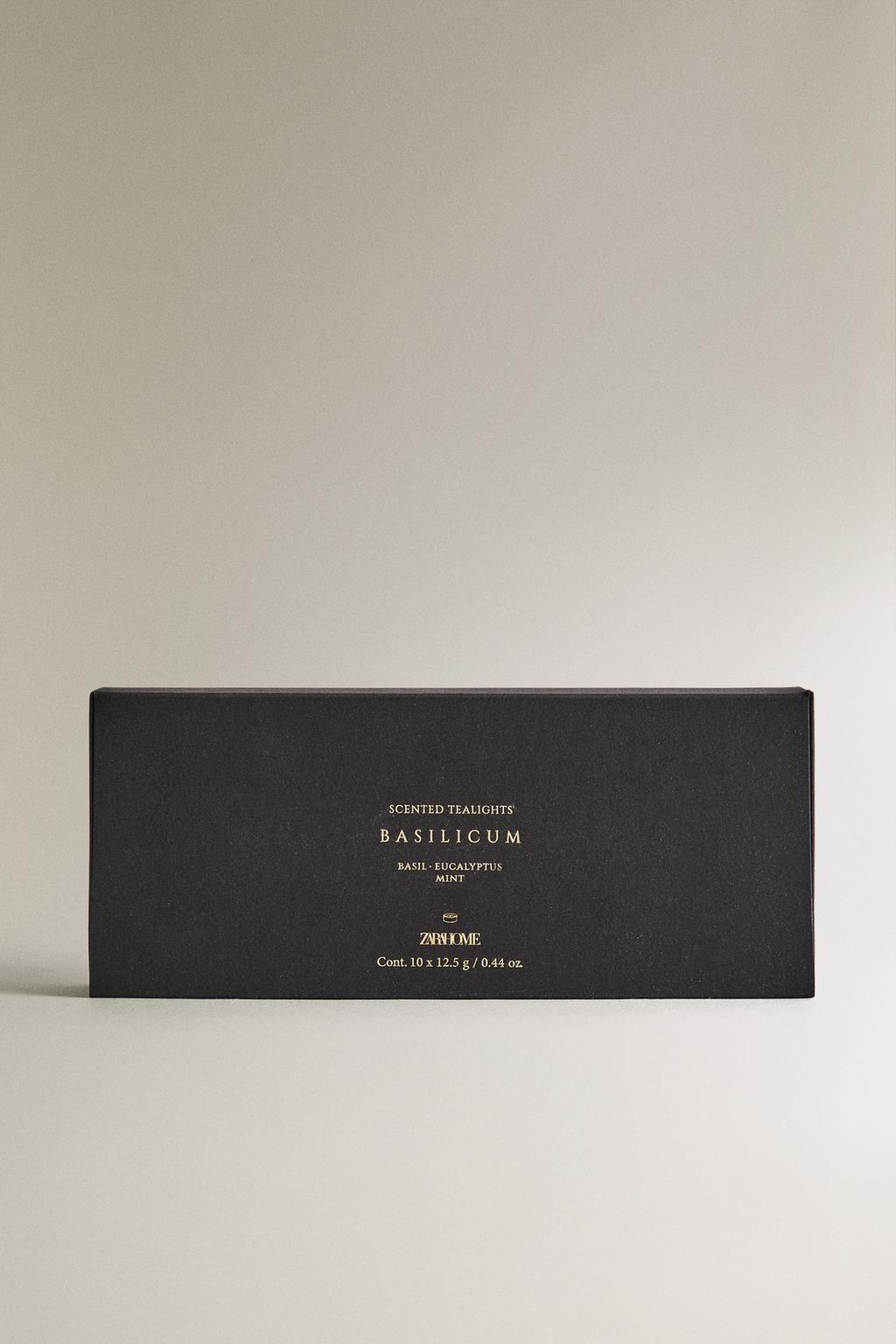 Пачка ароматизированных чайных свечек с ароматом базилика (упаковка из 8 штук)