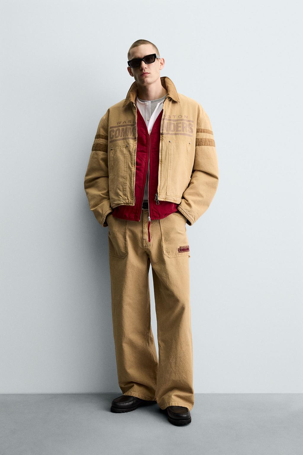 МЕШКОВАТЫЕ БРЮКИ С ВЫШИТОЙ НАШИВКОЙ NFL WASHINGTON COMMANDERS