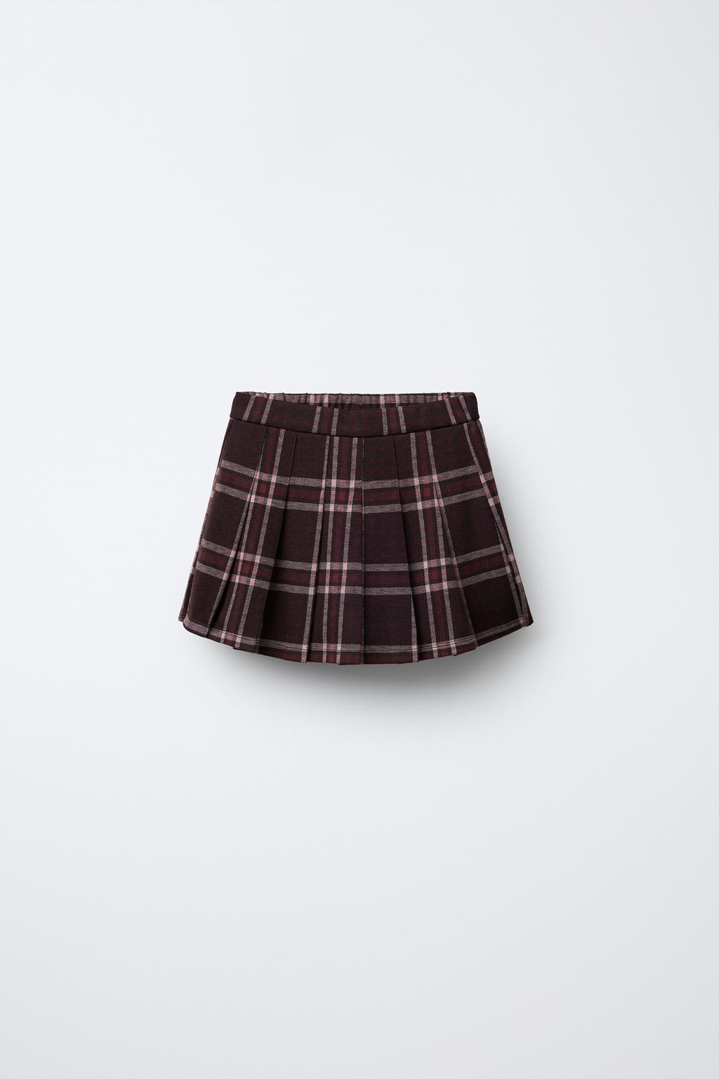 ЮБКА-ШОРТЫ В КЛЕТКУ СО СКЛАДКАМИ