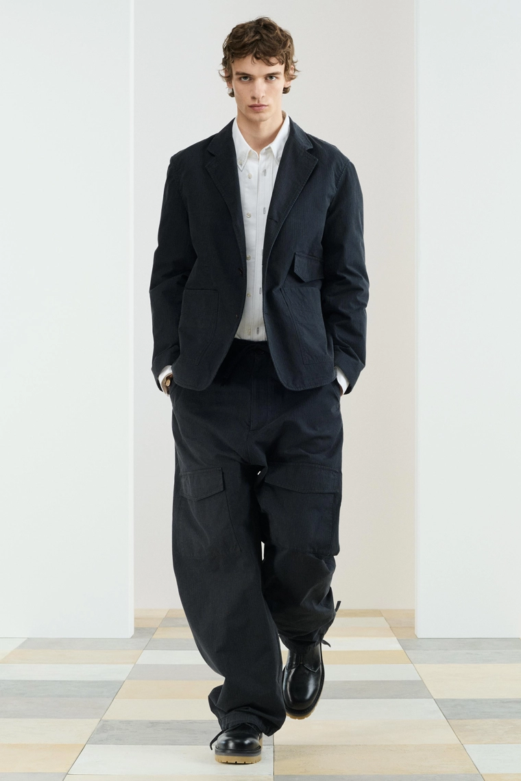 Полосатые хлопковые штаны