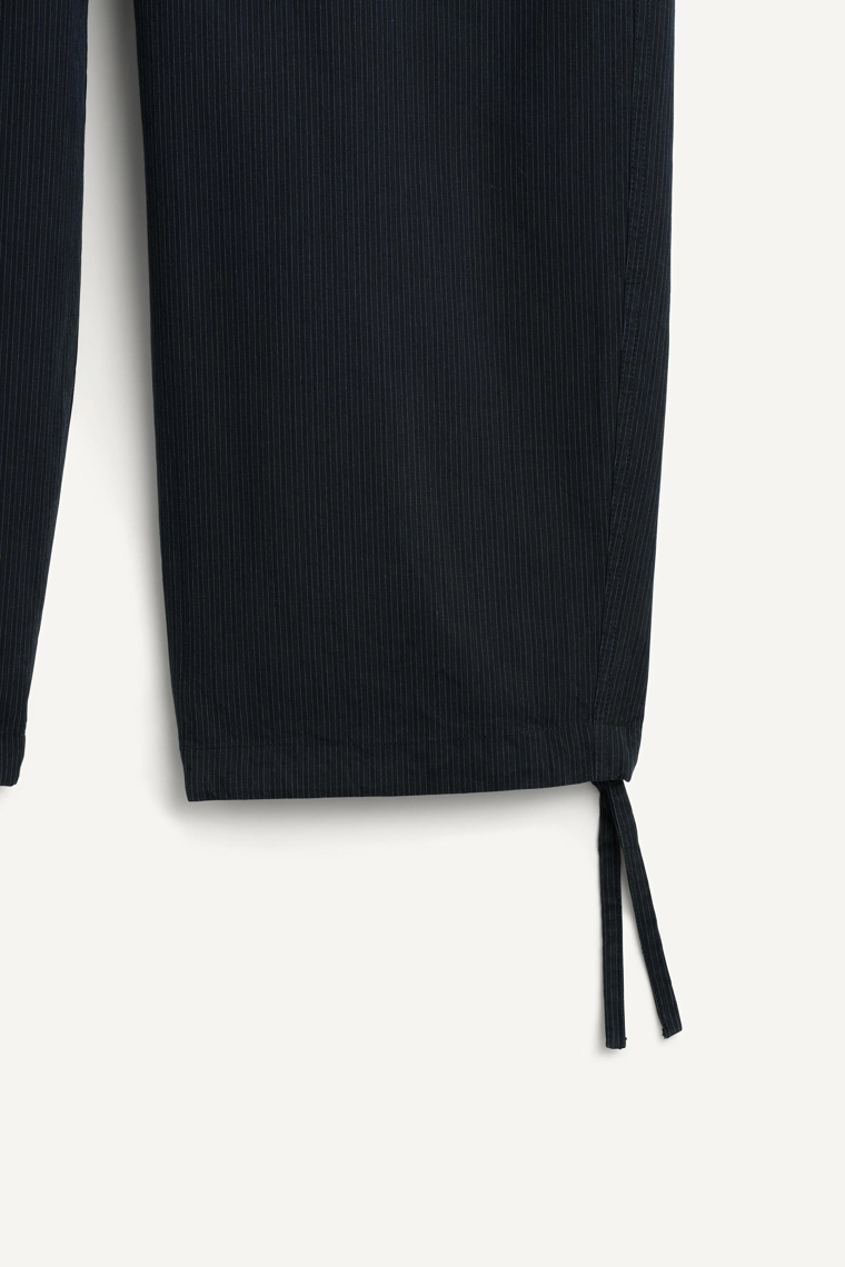 Полосатые хлопковые штаны