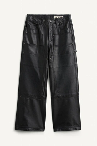 Кожаные брюки- Заказать в России