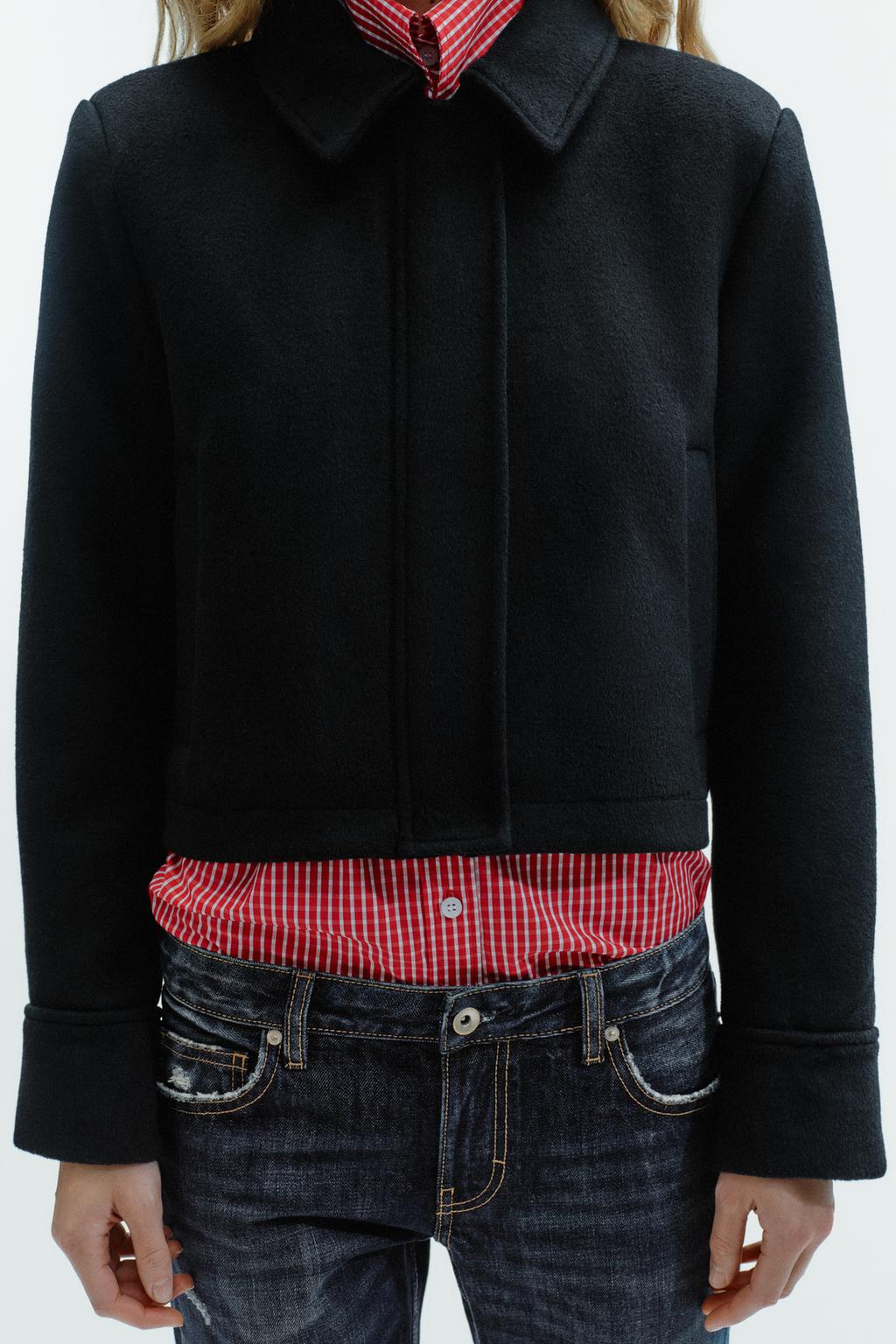 КУРТКА ИЗ СМЕСОВОЙ ШЕРСТИ С КАРМАНАМИ