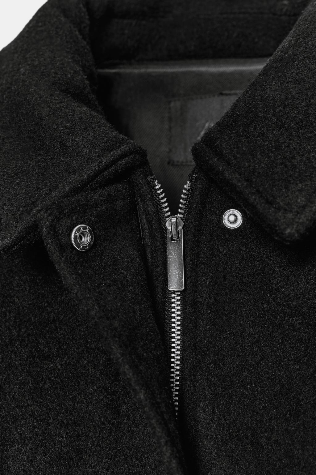 КУРТКА ИЗ СМЕСОВОЙ ШЕРСТИ С КАРМАНАМИ