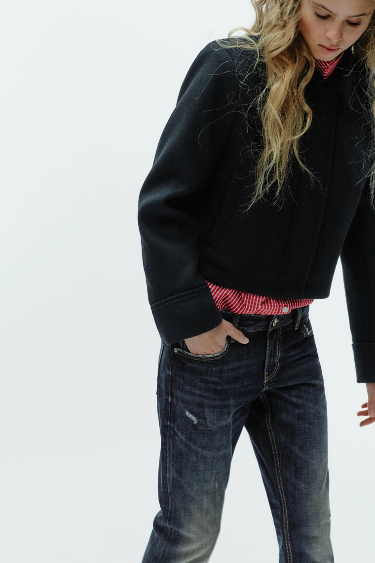 Пиджак из шерстяной смеси с карманами