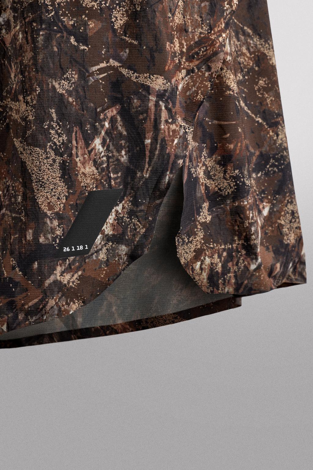 БЕГОВЫЕ ШОРТЫ С ПРИНТОМ В ВИДЕ ДЕРЕВЬЕВ