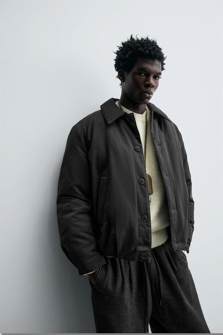 Укороченный пуховик с курткой