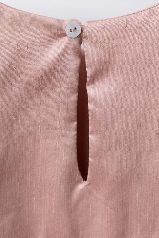 Блестящее платье с объемными рукавами- Заказать в России