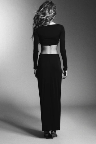 Укороченный топ из крепа- Заказать в России