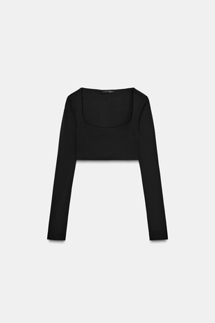 Укороченный топ из крепа- Заказать в России