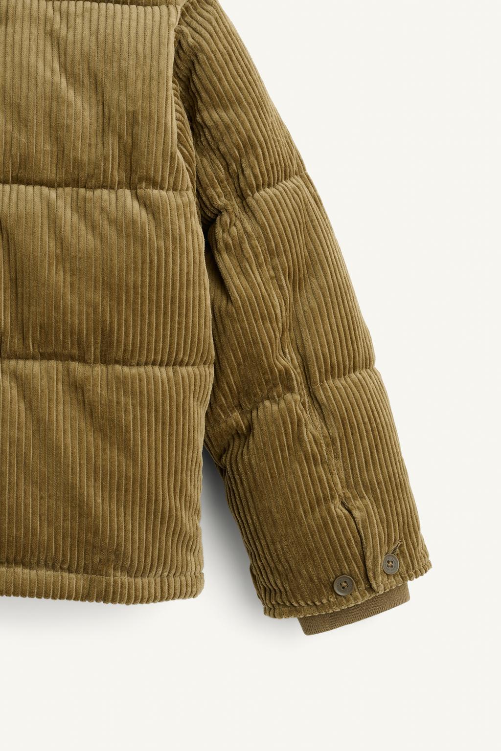 Пуховик из вельвета