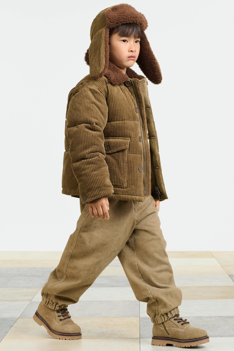 Пуховик из вельвета