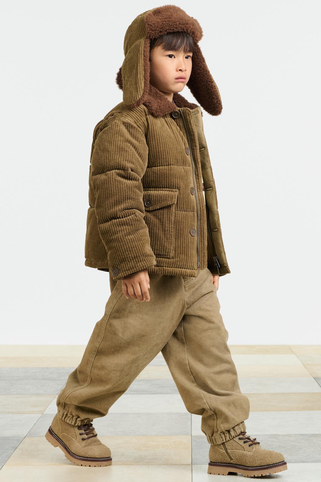 Пуховик из вельвета