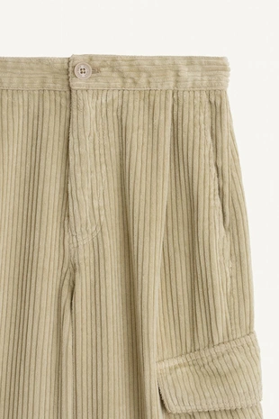 Beige | 6618/443/710 - Zara Брюки карго из вельвета 15